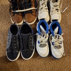 4 Pairs Size 12 Little boys Shoes