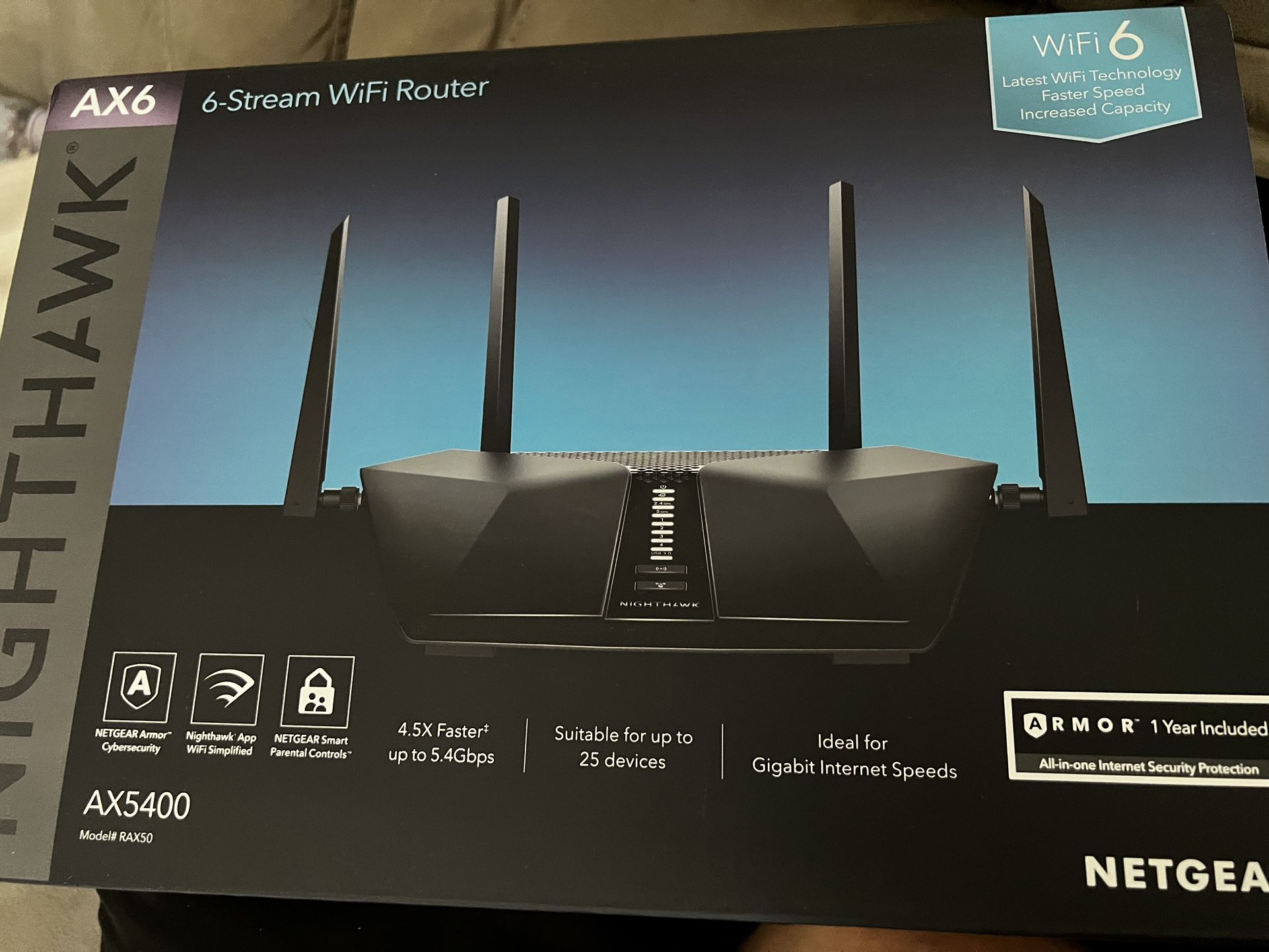NETGEAR Nighthawk AX5400 Dual Band Wi-Fi 6 Router