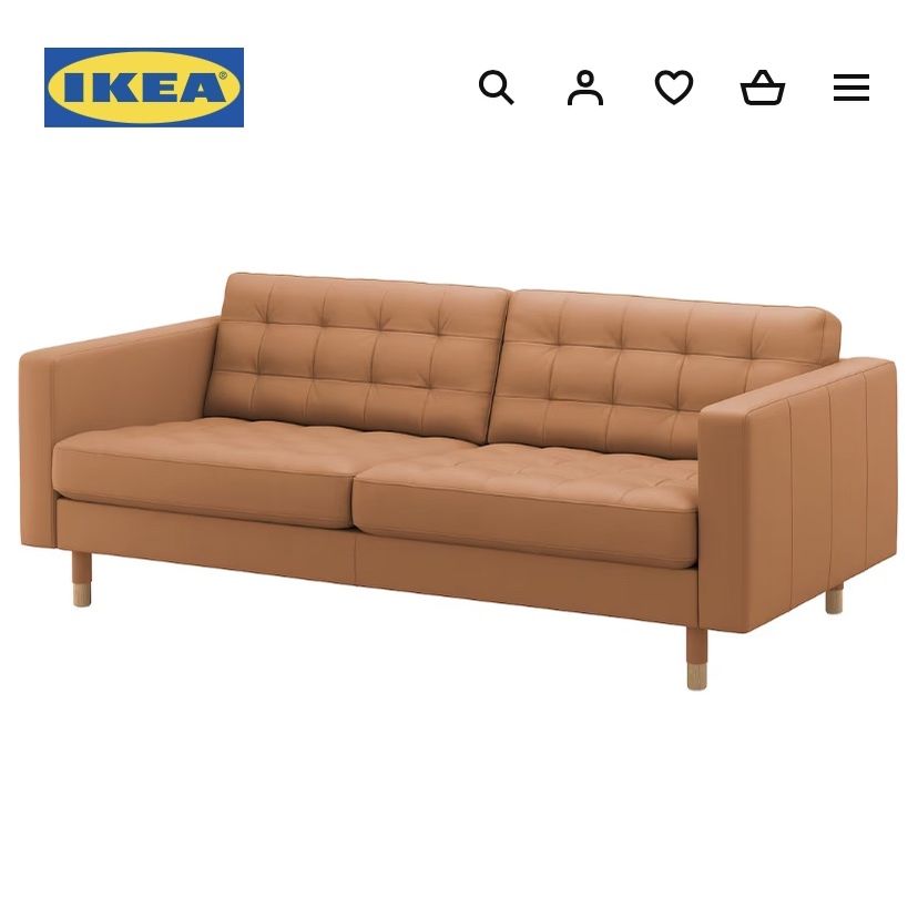 IKEA MORABO SOFA IN GOLDEN BROWN