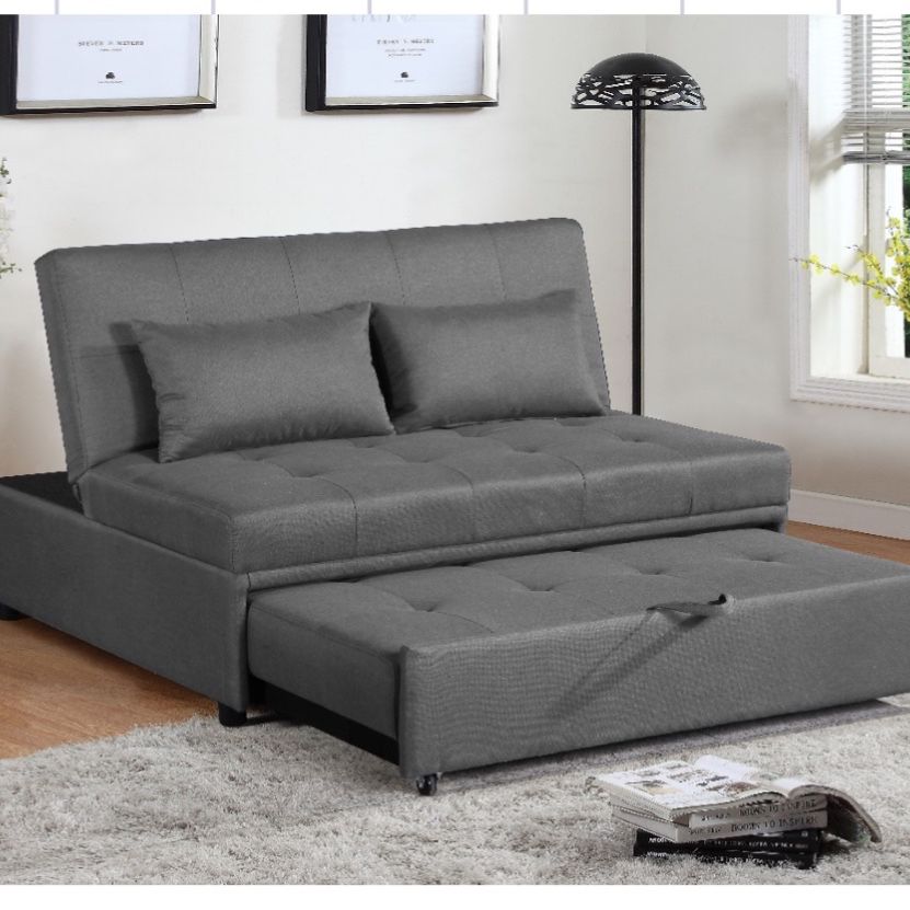 Grey Linen Sofa Bed