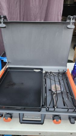 Blackstone Adventure Ready 12"x14" Propane Camping Griddle with Side Burner