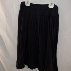 Old Navy black wide waistband midi skirt size medium