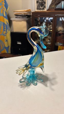 Vintage mid century murano glass bird