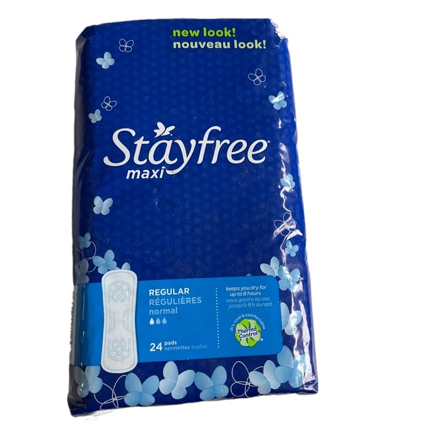Stayfree Maxi Regular Pads with Wings, 24 Count