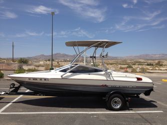 1989 Bayliner Capri I/O Open Bow Wakeboard Tower & Bimini