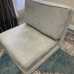 Soft Suede 3 Position Convertible Lounge Flip Chair into kids bed