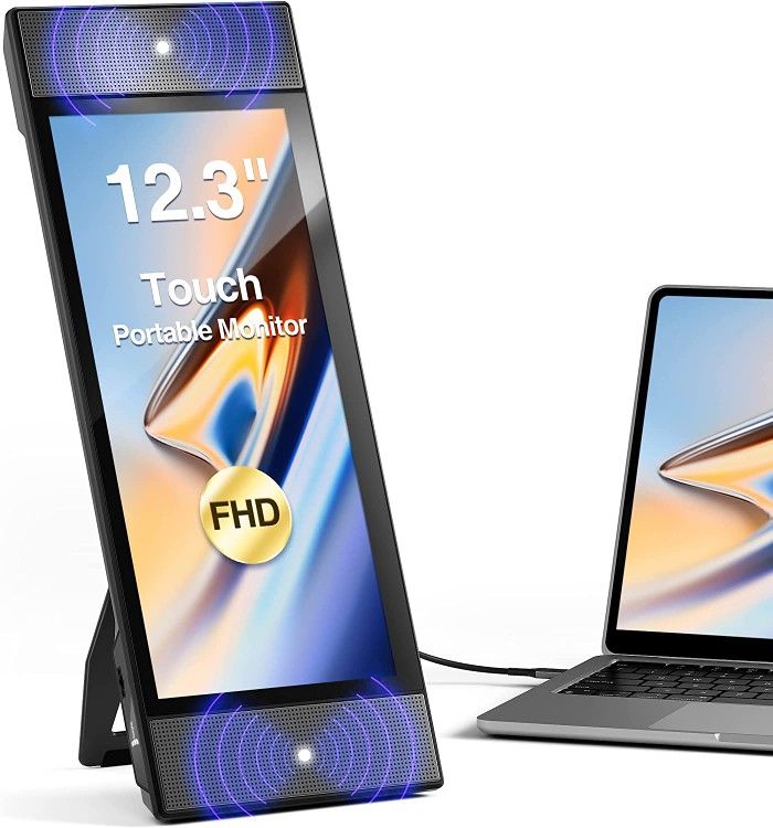 12.3" Portable Monitor with Dual Speakers