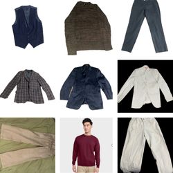 Men's Clothing Assortment – Suits, Vests, Sweaters, Dress Pants