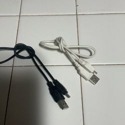 Two (2) Mini USB Cables (power) $3