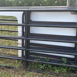 Two 8' Black Pasture Gates 