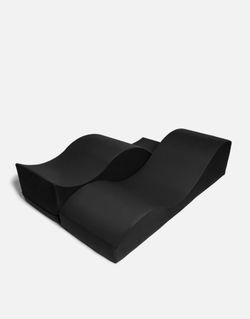 Liberator Equus Wave Convertible Lounge and Bedside Bench, Black