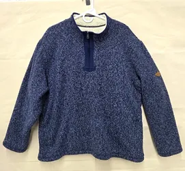 Orvis Classic Collection Men’s XXL Sherpa Lined 1/4 Zip Pullover Sweater Blue