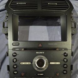 2018 Ford Explorer Sony Radio Bezel with Climate Controls. 