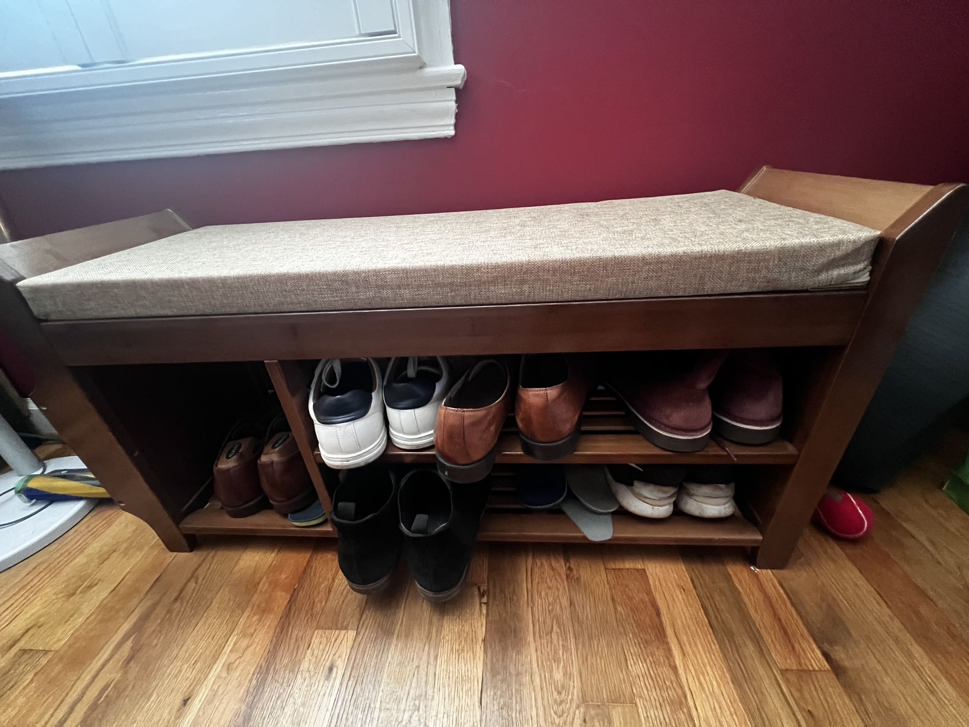 Two Tier Shoe Rack Bench Combo