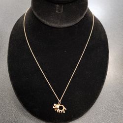 Save The Elephants Pendant W/necklace 