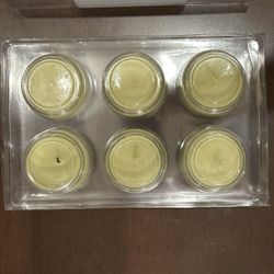 6 Glass Votives 