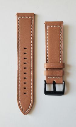 Samsung Galaxy WATCH 2018 (46mm), Galaxy Watch  3 Classic  (45mm) Replacement Leather Watch Band 22mm - Brown