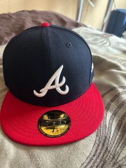 Atlanta Braves New Era Home Authentic Collection On-Field 59FIFTY Fitted Hat  Navy/Red