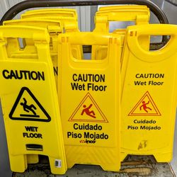 10 Wet Floor Signs 