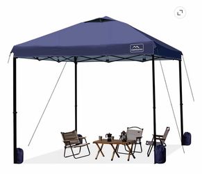 10×10 Pop Up Commercial Canopy Tent - Waterproof & Portable Outdoor Shade with Adjustable Legs, Air Vent, Carry Bag & Sandbags (Navy Blue)