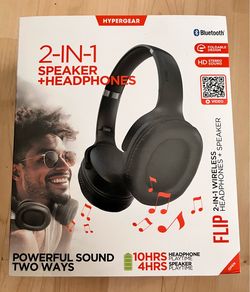 New! Hypergear 2 in 1 Headphones +Speaker!