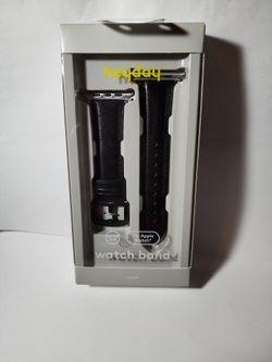 Apple Watch band Faux Leather Black 42-49mm