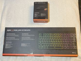 Cyberpower PC RGB Keyboard and Wired Mouse - NEW