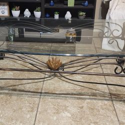 Glass Metal Coffee Table
