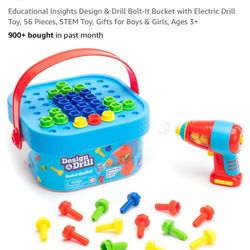 Design & Drill Bolt-It Bucket with Electric Drill Toy