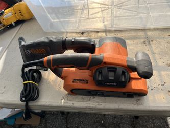 RIDGID 6.5 Amp Corded 3 in.W x 18 in.L Heavy-Duty Variable Speed Belt Sander with AIRGUARD Technology