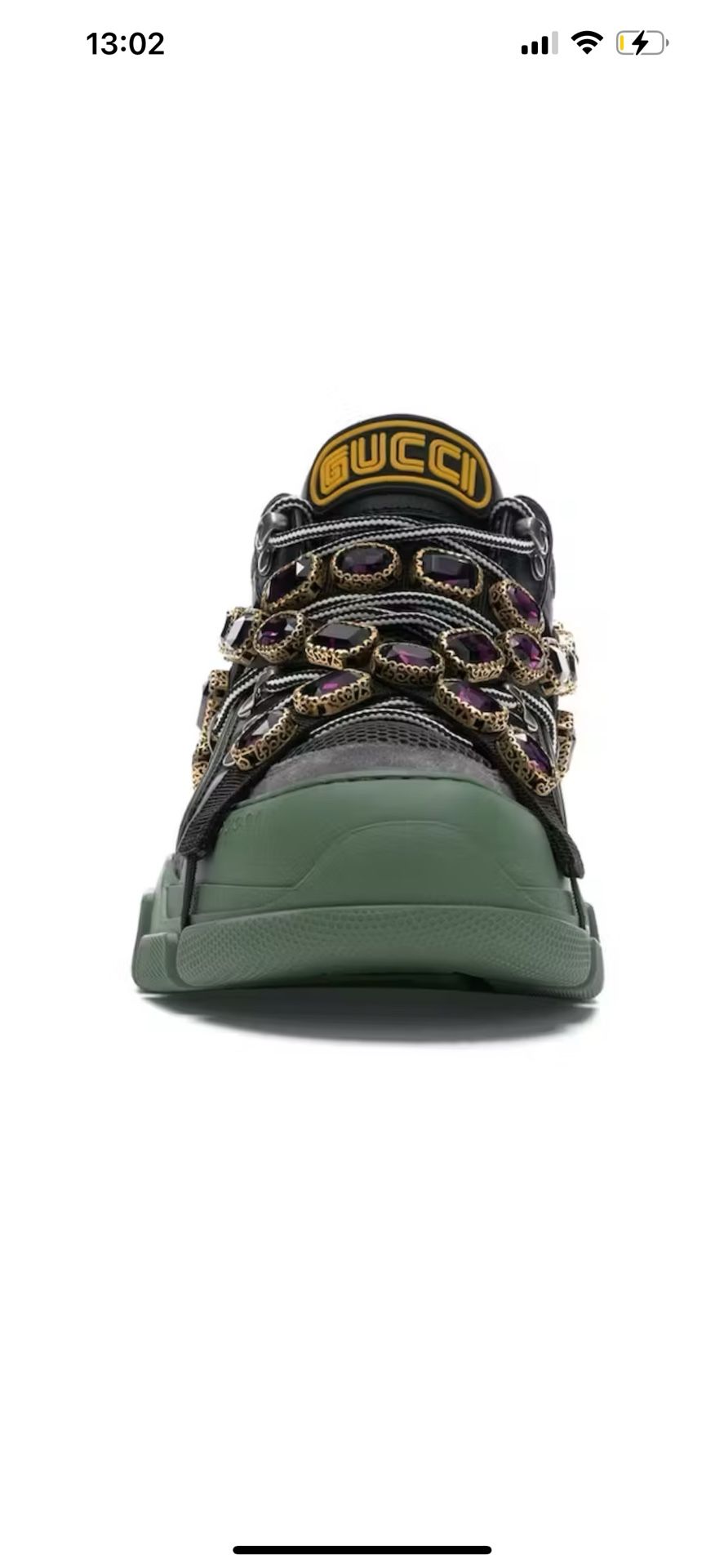 Gucci Flashtreks SEGA Green Crystal Removal