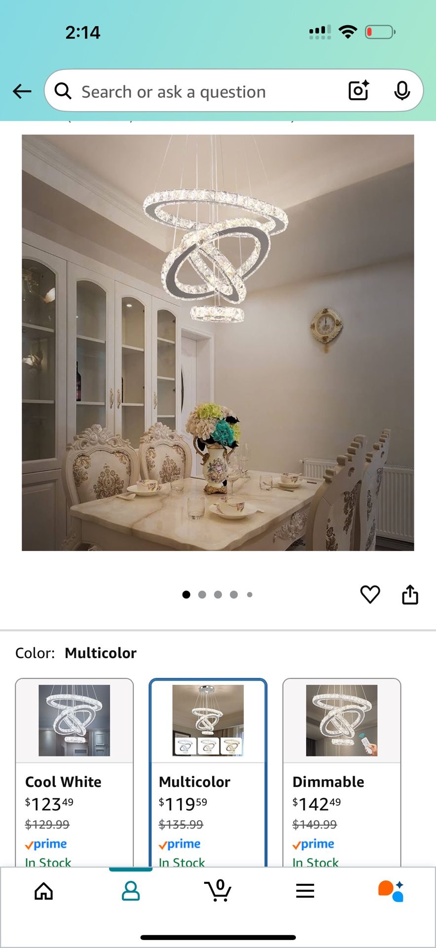 Crystal Chandeliers Modern LED Rings 