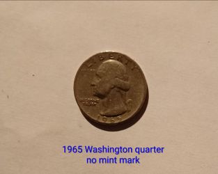 1965 no mint mark Quarter
