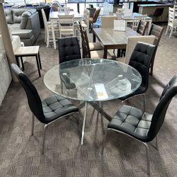 Modern Glass Table Set 
