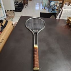 Vintage RXL 44 Tempered Steel Frame 27" Midsize Tennis Racket, Made In Japan 4 5/8 Grip