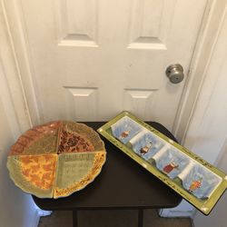 Plates And Tray Ceramic  Sets