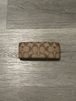 Vintage Coach Womens Brown Hardshell Glasses Case