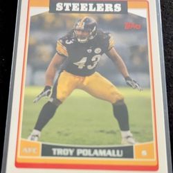 2006 Topps #16 Troy Polamalu , Pittsburgh Steelers 