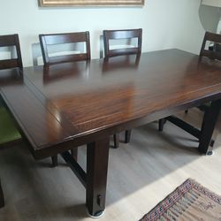 table , chairs and cabinet