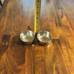 Vintage set of two Stainless Steel  ramekins 