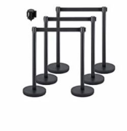 VEVOR Crowd Control Stanchion, Set of 6 Pieces Stanchion