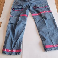 Vintage Marithe + Francois Girbaud Baggy Shuttle Strap Jeans Size 38M. 
Please see photos for details. 100% Cotton. Pre-owned, good shape. 
Please see