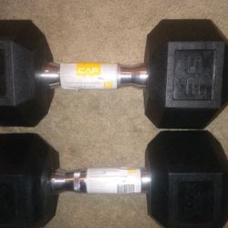 2-25lb Rubber hex Dumbbells 80$Firm pick up Only near Spring