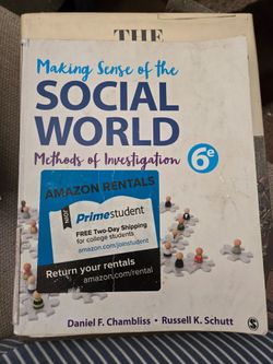 Making sense of the social world 6 ed.