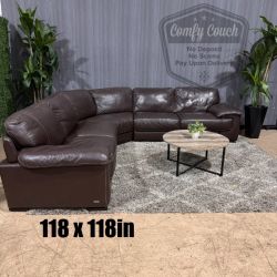 🛋️ Natuzzi x Cindy Crawford Leather Sectional Sofa (Delivery Available!! )