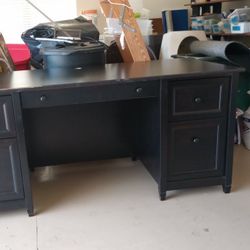 Large Fully Functional Black Office Desk Keyboard Drawer