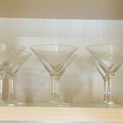 6 Martini Glasses