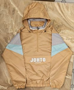 Pokemon x Starter x Target Johto Region Pullover Jacket Size XL Gold
