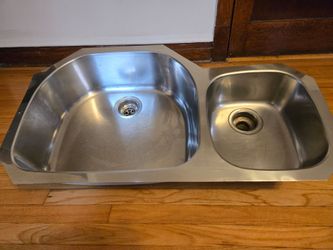 Heavy-Duty Double Bowl Stainless-Steel Kitchen Sink