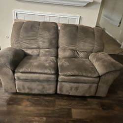 Suede Recliner Sofa